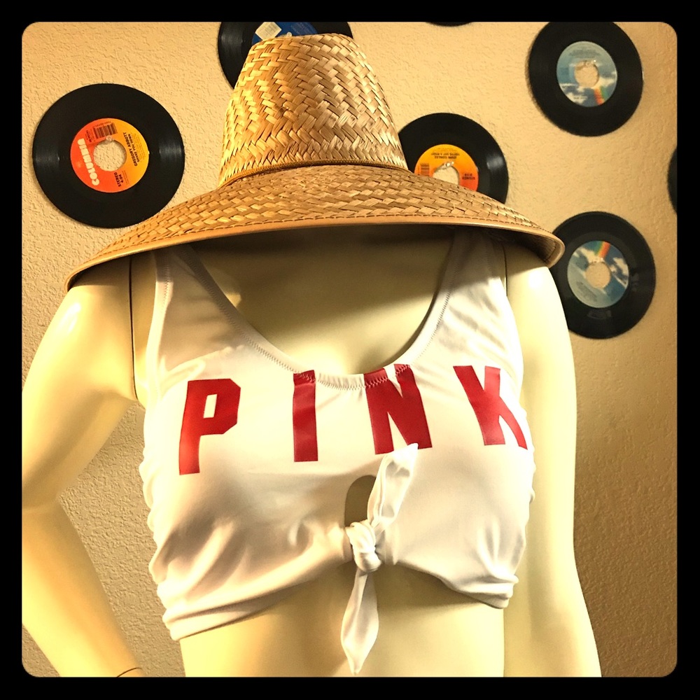 Pink swim top